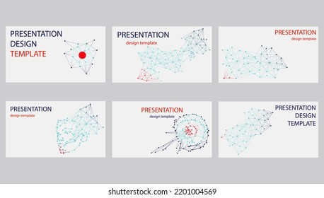 High technology background with connecting lines and dots.Vector layout of presentation slides design business templates, template for presentation brochure, brochure cover, report. Network concept.