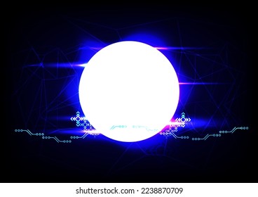 high technology background White circle with a halo around it