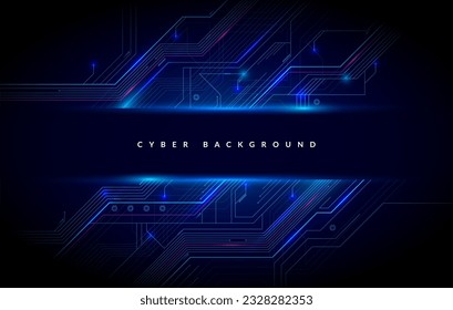 High Technology Cyber Background With Banner