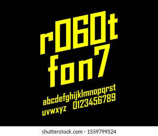 High Technology futuristic font set
