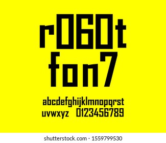 High Technology futuristic font set