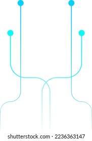 High Technology Geometric Vector Design Element