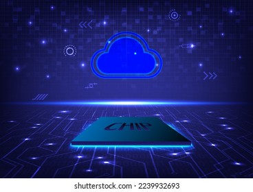 High technology microchip glow
Perspective Electronic circuit patterns and binary numbers, circular dots of light shine brightly. Centered laser light and cloud computer ,Grids, Squares, and Elements