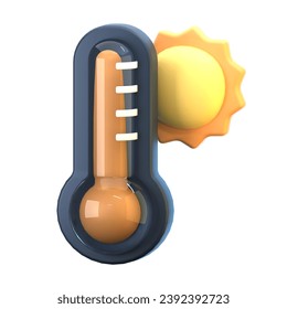 high temperature 3D Illustration Icon Pack Element