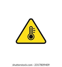 High temperature caution warning symbol design vector