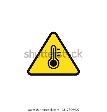 High temperature caution warning symbol design vector