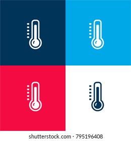 High Temperature four color material and minimal icon logo set in red and blue