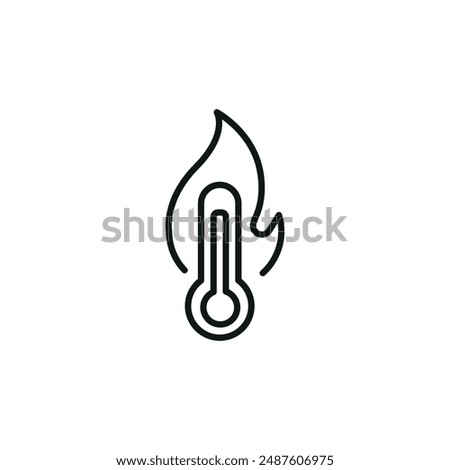 High temperature icon. Simple high temperature icon for social media, app, and web design. Vector illustration.