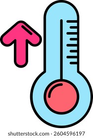 High temperature Line vector Icon Design