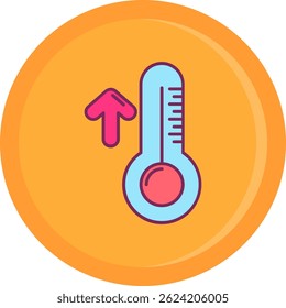 High temperature Line vector Icon Design