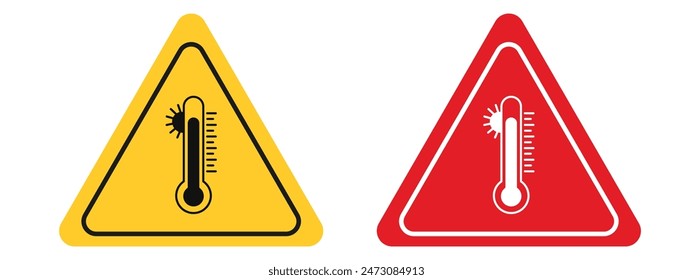 High Temperature Risk Sign Prevent Burns in Hot Work Areas