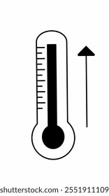 Vector de diseño de termómetro de escala de alta temperatura