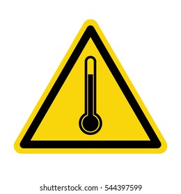 High temperature sign, stock vector