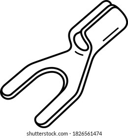 Hochtemperaturspade. Vektorsymbol.