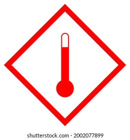 High Temperature Symbol Sign, Vector Illustration, Isolate On White Background Label. EPS10