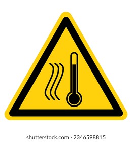High Temperature Symbol Sign, Vector Illustration, Isolate On White Background Label .EPS10