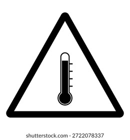 High Temperature Symbol Sign ,Vector Illustration, Isolate On White Background Label .EPS10