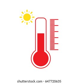 High temperature vector icon on white background