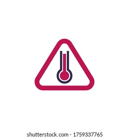 high temperature warning alert sign