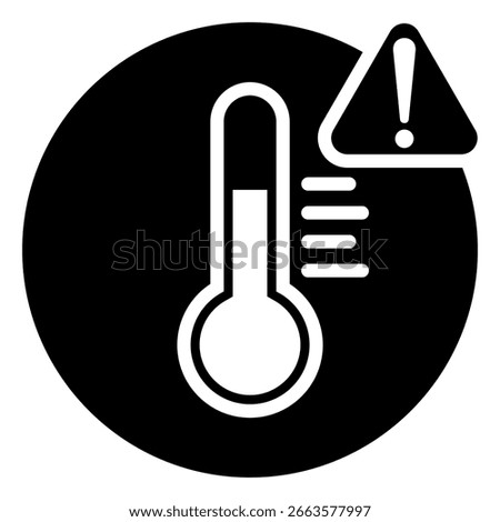 high temperature warning icon, simple protection sign flat design concept vector for app ads label web banner button ui ux interface elements isolated on white background
