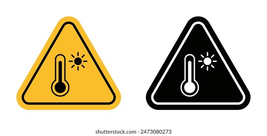 Señal de advertencia de alta temperatura para evitar quemaduras y lesiones relacionadas con el calor