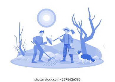 High Temperatures Illustration concept on a white background