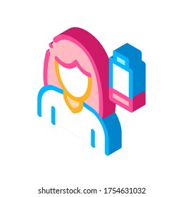 High Temprature Symptomp Of Pregnancy vector isometric sign. color isolated symbol illustration