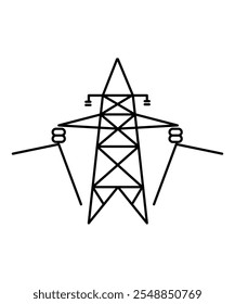 Icono de línea de alta tensión, el mejor ícono de línea de Vector.