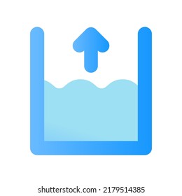 High Tide Sign With Flat Icon