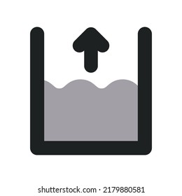 High Tide Sign With Two Tone Icon