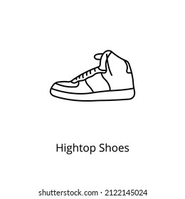 high top shoes icon in vector. logotype