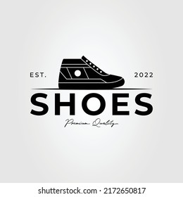 high top sneaker shoe logo vector illustration design