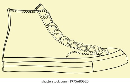 470 High Top Sneakers Illustration Images, Stock Photos & Vectors ...