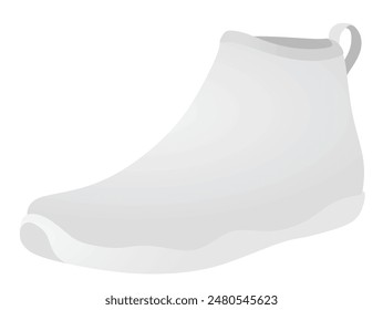 High top textile shoe. vector illustration