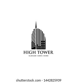 High Tower logo design concept for construction, property or architect