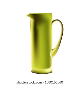 High transparent glass jug for juice, lemonade and all soft drinks