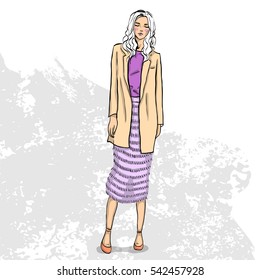 High trendy color look