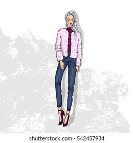 High trendy color look