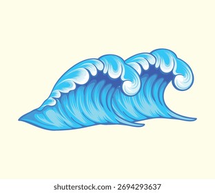 high two Water Wave illustration design