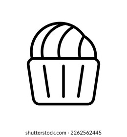 High usage Cute Muffin outline icon vector illustration template in unique and trendy style. Editable graphic resources for many purposes.