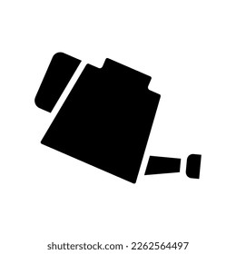 High usage Watering Can solid black icon vector illustration template in unique and trendy style. Editable graphic resources for many purposes.