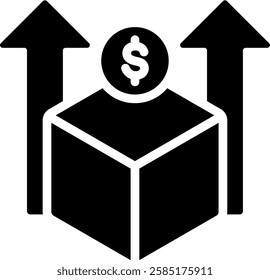 High Value Icon Glyph Vector Illustration