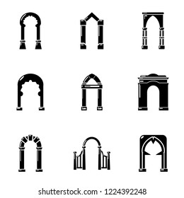 High vault icons set. Simple set of 9 high vault vector icons for web isolated on white background