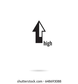 high vector flat icon