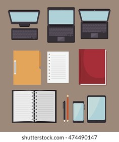 high view technology icon vector illustration graphic