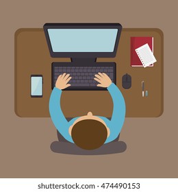 high view technology icon vector illustration graphic