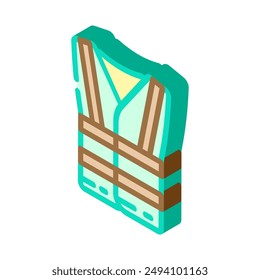 high visibility clothing ppe protective equipment isometric icon vector. high visibility clothing ppe protective equipment sign. isolated symbol illustration