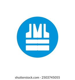 high visibility jacket icon symbol sign vector