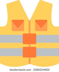 High Visibility Vest Flat Illustration Vector Design