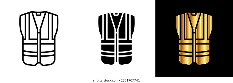 High-View-Vest-Symbol, ein Symbol für eine hohe Sichtbarkeit, symbolisiert Sicherheit, Sichtbarkeit und Schutz für Arbeitnehmer in einem hellen oder verkehrsreichen Umfeld.